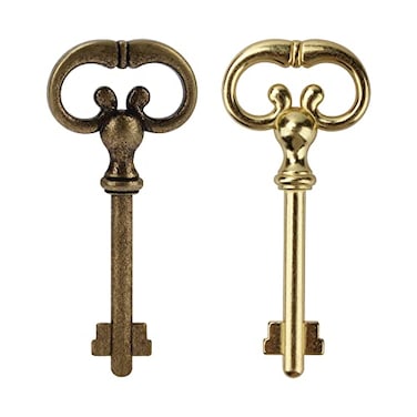 VIDABTE Roll Top Desk Antique Brass Plated Hollow Lock KeyKY8 D1902 ROLL TOP Desk Lock Key for Desk Replacement Magnum Antique Brass Plated Keys2 pcs