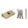 Savagrow 60mm Lock Cylinder with 3 Keys Solid Brass Door Lock Cylinder Replacement Door Locks Golden