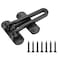 Tidorlou Door Lock Latch for Home Hotel SecurityBrushed Finish Stainless Steel Door Chain LockUSwing Locks Front Door Locks for Kids Black