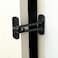 Tidorlou Door Lock Latch for Home Hotel SecurityBrushed Finish Stainless Steel Door Chain LockUSwing Locks Front Door Locks for Kids Black