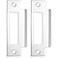 FdcZeyxior 2 PCS Door Strike Plate 478 Zinc Plated Strike Plate Extender Universal Replacement Lock StrikePlate Deadbolt StrikePlate Door Backplate Iron with Brushed Zinc Finish