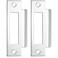 FdcZeyxior 2 PCS Door Strike Plate 478 Zinc Plated Strike Plate Extender Universal Replacement Lock StrikePlate Deadbolt StrikePlate Door Backplate Iron with Brushed Zinc Finish
