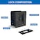 JUBEST Privacy Pocket Door Lock with Pull Install Quickly and Easily Replace Old or Damaged Sliding Door Locks 22332x212 for 138 to 147 Thickness Door Black