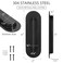 Malimali 6 Inch Oval Black Pocket Door Pull Stainless Steel Finger Flush Pulls for Closet Sliding Barn Door Handle Hardware 2 Pack