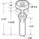 PRIME-LINE PrimeLine MP6582 BiFold Door Guide Wheel 34 In Diameter Nylon Steel Base 2 Pack White