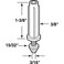 PRIME-LINE PrimeLine MP6673 BiFold Door Bottom Pivot 38 In Base Adjustable Nylon 2 Pack