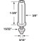 PRIME-LINE PrimeLine MP6673 BiFold Door Bottom Pivot 38 In Base Adjustable Nylon 2 Pack