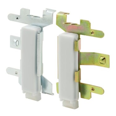 PRIME-LINE PrimeLine N 6553 SnapIn Closet Door Guide Bottom Mount Left and Right Hand Cox Doors 2Piece Stamped Steel Housing and Nylon Guide Insert Single Pack