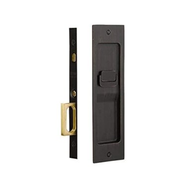 Emtek Modern Rectangular Privacy Pocket Door Mortise Lock Oil Rubbed Bronze