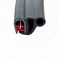 Seal Rubber Black Door Rubber Seal Large Grip Range 6164 Bulb Height x 1764 Grip Range x 4364 U Height 10 Feet