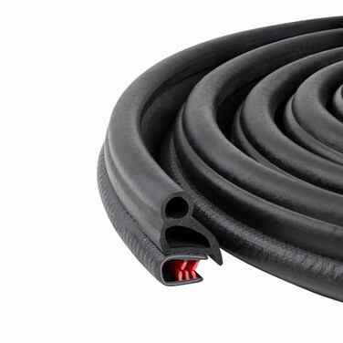 Seal Rubber Black Door Rubber Seal Large Grip Range 6164 Bulb Height x 1764 Grip Range x 4364 U Height 10 Feet