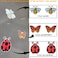 JJDOU Flexible Screen Door MagnetsScreen Door Protector PatchButterflies Bees Ladybugs 6Pcs 3 Sets for Keeping People and Pets Safe and Cover Up Small Holes in Screens
