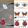 JJDOU Flexible Screen Door MagnetsScreen Door Protector PatchButterflies Bees Ladybugs 6Pcs 3 Sets for Keeping People and Pets Safe and Cover Up Small Holes in Screens