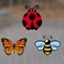 JJDOU Flexible Screen Door MagnetsScreen Door Protector PatchButterflies Bees Ladybugs 6Pcs 3 Sets for Keeping People and Pets Safe and Cover Up Small Holes in Screens