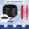 LEIFIDE Flat Screen Spline 0315 Width Vinyl Window Screen Spline with Rolling Tool Black Flat Bottom and Curved Top Edge Repair Kit for Installing Window Patio Door100 ft