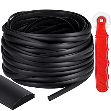 LEIFIDE Flat Screen Spline 0315 Width Vinyl Window Screen Spline with Rolling Tool Black Flat Bottom and Curved Top Edge Repair Kit for Installing Window Patio Door100 ft