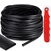 LEIFIDE Flat Screen Spline 0315 Width Vinyl Window Screen Spline with Rolling Tool Black Flat Bottom and Curved Top Edge Repair Kit for Installing Window Patio Door100 ft