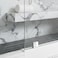 NovaNectar Brass Glass Clamp Holein Fixed Panel UClampSquare Screen Door Hardware for Bathroomfor 516 to 12 8 to 12 mm Tempered Glass Chrome