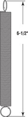 PRIME-LINE PrimeLine SP 9622 Extension Spring Spring Steel Construction NickelPlated Finish 0054 GA x 58 In x 612 In Closed Single Loop 2 Pack