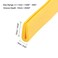 uxcell Edge Trim U Seal Yellow Rubber Plastic U Channel Edge Protector Fits 1256 364 Edge 20 Feet Length