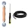 BAYTORY Window Screen Repair Kit Nylon Roller Tool with Bearing Spline Removal Hook and 32ft Retainer Spline Replacement for Installing Door Mesh Screens