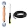 BAYTORY Window Screen Repair Kit Nylon Roller Tool with Bearing Spline Removal Hook and 32ft Retainer Spline Replacement for Installing Door Mesh Screens