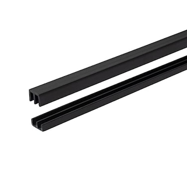 OUTWATER 18 Panel Sliding Door Track 48 Black Plastic Upper Lower Set USA Made Pack of 1 Outwater