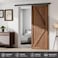 AONAYIOA 605FT Box Rail Hardware Heavy Duty Sliding Barn Door Track Aluminium Alloy Wall Mount Kit for Single Door Smoothly and Quietly Easy to Install No Door