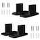 Bdmetals Sliding Barn Door TGuid Adjustable Floor Guide Black 4PK