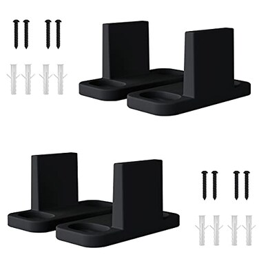 Bdmetals Sliding Barn Door TGuid Adjustable Floor Guide Black 4PK
