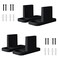 Bdmetals Sliding Barn Door TGuid Adjustable Floor Guide Black 4PK