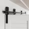 BONIKLUBA 68 BiFolding Sliding Barn Door Hardware Track KitSmoothlyQuietlySide Mounted Black RollerDoor Not Included Fit Four 15 Bifold Doors