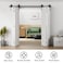 BONIKLUBA 68 BiFolding Sliding Barn Door Hardware Track KitSmoothlyQuietlySide Mounted Black RollerDoor Not Included Fit Four 15 Bifold Doors