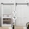 BONIKLUBA 68 BiFolding Sliding Barn Door Hardware Track KitSmoothlyQuietlySide Mounted Black RollerDoor Not Included Fit Four 15 Bifold Doors