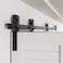 BONIKLUBA 68 BiFolding Sliding Barn Door Hardware Track KitSmoothlyQuietlySide Mounted Black RollerDoor Not Included Fit Four 15 Bifold Doors
