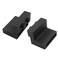 Coufce 2pcs Barn Door Stopper Hardware for Track Width 1716 in158 in Thickness 14 in Black Flat Rail Roller Stop for Sliding Door
