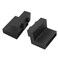 Coufce 2pcs Barn Door Stopper Hardware for Track Width 1716 in158 in Thickness 14 in Black Flat Rail Roller Stop for Sliding Door
