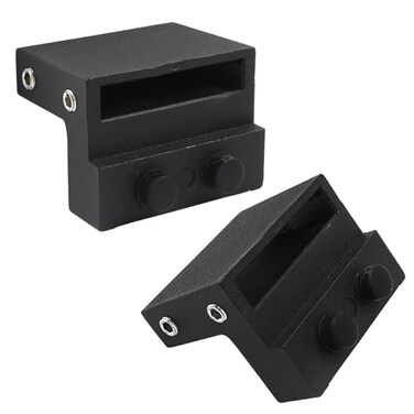 Coufce 2pcs Barn Door Stopper Hardware for Track Width 1716 in158 in Thickness 14 in Black Flat Rail Roller Stop for Sliding Door