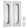 CozyTower Cozy Tower 7 Inch Recessed Flush Finger Pulls Pocket Door Sliding Door Hardware Brushed Stainless Steel Rectangular 2 Pack