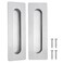 CozyTower Cozy Tower 7 Inch Recessed Flush Finger Pulls Pocket Door Sliding Door Hardware Brushed Stainless Steel Rectangular 2 Pack
