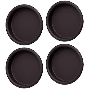 DonYoung 4 Pack Closet Door Finger Pull 218 Oil Rubbed Bronze Inset Handle Easy Snapin Round Mortise Cup Recessed Door Pull Stamped Steel