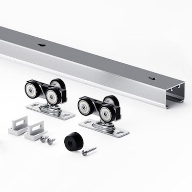 EaseLife 5FT60in Pocket Doors Hardware KitsCommercial GradeAluminum Box Rail Kit Slide Door Hardware Smoothly QuietlyEasy InstallNo Door 565in Track Kit for 2330 Wide Single Door