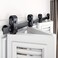 EaseLife 64 Bifold Sliding Barn Door Hardware Track Kit for 4 Closet DoorTop Mount RollerSlide Smoothly QuietlyEasy InstallBlackFit for Four 15 Wide BiFolding Door Hardware Only