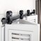 EaseLife 64 Bifold Sliding Barn Door Hardware Track Kit for 4 Closet DoorTop Mount RollerSlide Smoothly QuietlyEasy InstallBlackFit for Four 15 Wide BiFolding Door Hardware Only