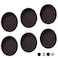 Enconker 6 Pack Closet Door Finger Pull 218 Oil Rubbed Bronze Round Insert Bypass Closet Door Handle Sliding Door Hardware Easy Snapin Installation No Nails Needed