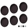 Enconker 6 Pack Closet Door Finger Pull 218 Oil Rubbed Bronze Round Insert Bypass Closet Door Handle Sliding Door Hardware Easy Snapin Installation No Nails Needed
