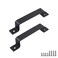 FaithLand Barn Door Handle Black 8 inch Gate Handle Set Pack of 2 Door Pull Pull Handle for Sliding Door Cabinet Closet Drawer Garage Shed 2 Sets of Different Lengths Screws Included