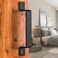 FaithLand Barn Door Handle Black 8 inch Gate Handle Set Pack of 2 Door Pull Pull Handle for Sliding Door Cabinet Closet Drawer Garage Shed 2 Sets of Different Lengths Screws Included