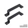 FaithLand Barn Door Handle Black 8 inch Gate Handle Set Pack of 2 Door Pull Pull Handle for Sliding Door Cabinet Closet Drawer Garage Shed 2 Sets of Different Lengths Screws Included