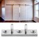 Fdit Adjustable Stainless Steel Barn Door Floor Floor Roller Hardware Fittings for Sliding Barn Door